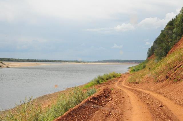 река Мезень дорога Усть-Кыма - Лешуконское