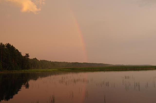 радуга на Онежском озере